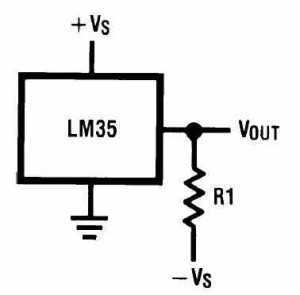 Типовая схема включения LM35