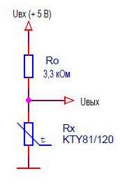 Схема подключения KTY81