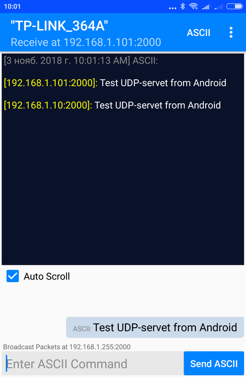 UDP terminal